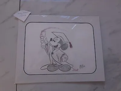 Graduation Mickey Mouse Drawing By Disney Sketch Artist • £45