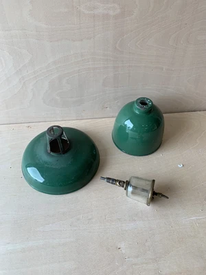 £40 • Buy Vintage Industrial Lamp Shades Enamel 