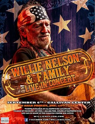 $19.15 • Buy WILLIE NELSON & FAMILY  LIVE IN CONCERT  2011 SALT LAKE CITY TOUR POSTER-Country
