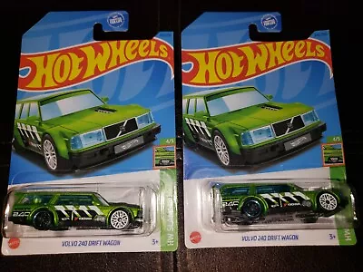 Hot Wheels Volvo 240 Drift Wagon Green 245/250 4/5 (2) In Total • $7.50