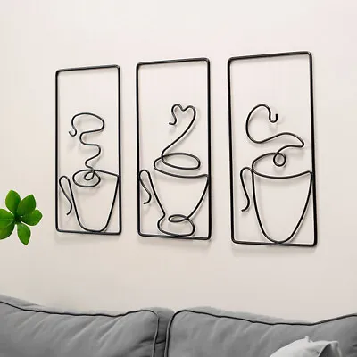 Living Room Wall Decor Accessories Metal Pendant Wall Stickers Modern  • £8.33