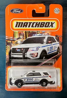 2022 Matchbox #95 2016 NYPD Ford Interceptor Utility Explorer • $4