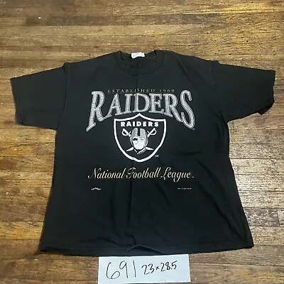 1990s Vintage Oakland Raiders T Shirt Size XL  • $30