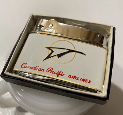 1950's Enamel Canadian Pacific Airlines Flat Ad Petrol Lighter MINT Dragon • $29.99