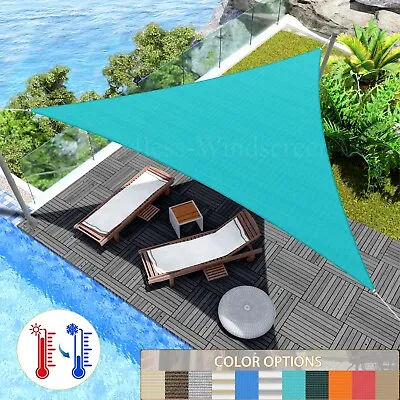 16x16x16 Ft Sun Shade Sail Triangle Canopy Shelter Cover Outdoor Garden Patio • $24.63