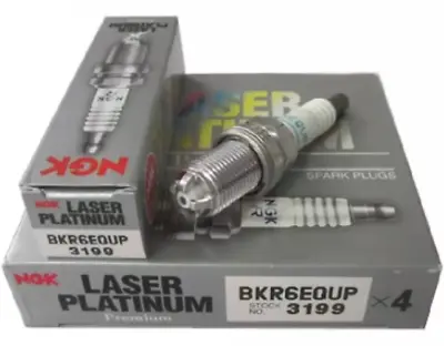 Ngk Laser Platinum Spark Plugs - Set Of 4 - Bkr6equp (3199) • $98.96