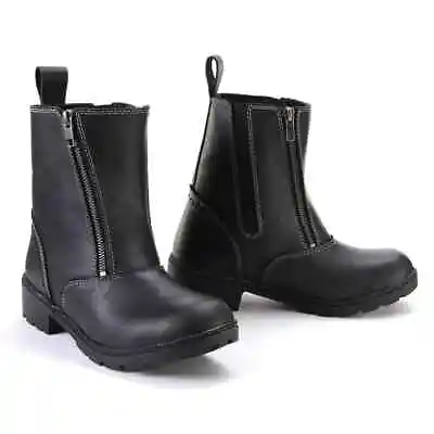 Milwaukee Leather MBL9327 Women's Black Leather Motorcycle Riding Boots • $124.99