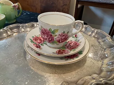 Vintage  Beautiful Trio CSP Salisbury England Juliana Rose Pattern • $35