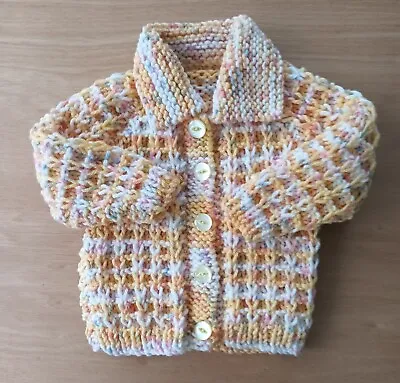 Hand Knitted Chunky Knit Baby Boys/girls Cardigan • £10