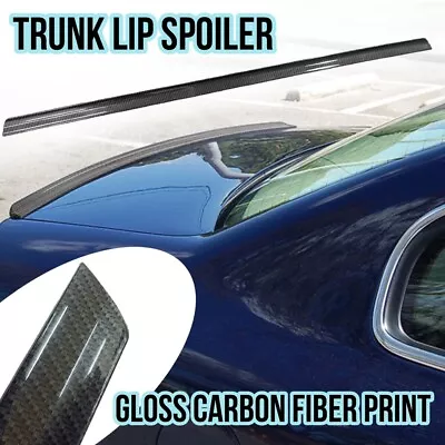 Gloss Carbon Fiber Print Trunk Lip Spoiler Wing Fits 01-07 W203 Sedan C230 C320 • $69