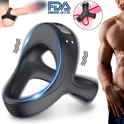 Men Penis Cock Ring Vibrator G-spot Dildo Massager Sex Toys For Women Couples • $12.59