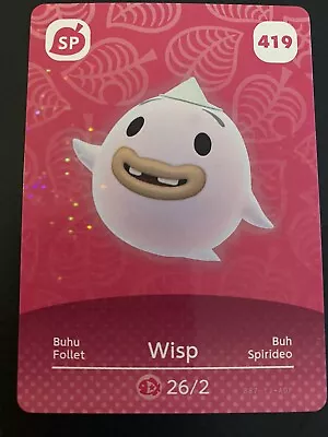 $8.90 • Buy Wisp Series 5 Animal Crossing Amiibo Card #419 Authentic
