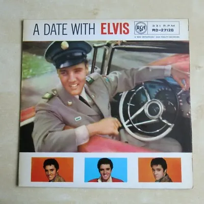 ELVIS PRESLEY A Date With Elvis UK Mono Vinyl LP RCA Victor RD-27128 Red Spot • $31.07