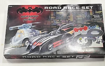 Vintage Batman & Robin ROAD RACE SLOT CAR Gotham Batmobile 1997 Kenner Sealed • $125