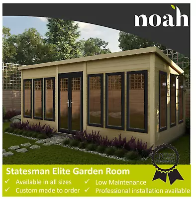 Statesman Elite Garden Room Log Cabin Home Office Studio Bespoke Building • £4564.77