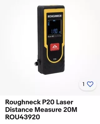 Roughneck P20 Laser Distance Measure 20M ROU43920 • £55