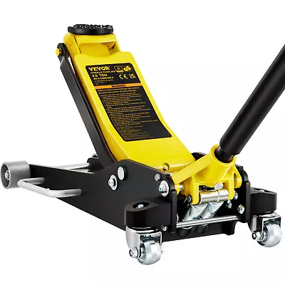 VEVOR 3 Ton Low Profile Aluminum Steel Racing Floor Jack Dual Pump Lift Car Auto • $184.29