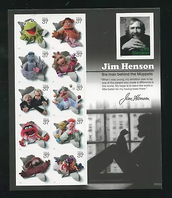 3944 Jim Henson Muppets Sheet Of 11 37¢ Stamps MNH • $7