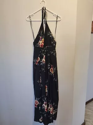 BNWT Dolly Express Wide Leg Floral Halter Neck Jumpsuit Size 8 • $15