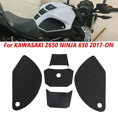 1Set Fuel Tank PVC Protective Stickers For KAWASAKI Z650 NINJA 650 2017-ON Black • £13.91