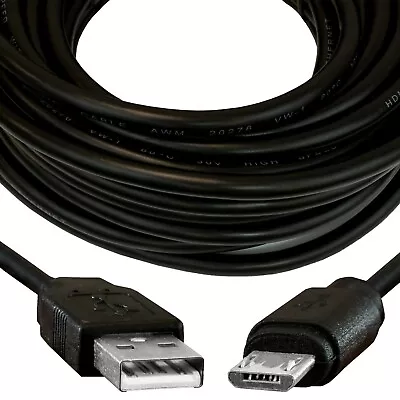 5m LONG A Male To MICRO B USB 2.0 Charger Cable Lead XBOX ONE PS4 Controller UK • £4.98