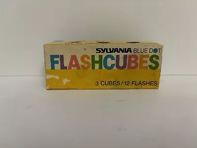Vintage Sylvania Blue Dot Flashcubes Camera Flash Cubes 3-Pack One Pack • $5