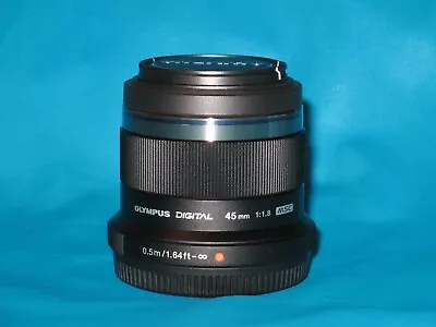 Olympus M.Zuiko Digital 45mm F1.8 Lens Micro Four Thirds Cameras (Black) MINT++ • $179