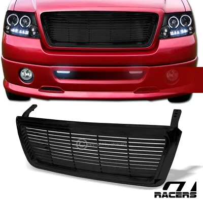 For 2004-2008 Ford F150 Horizontal Billet Style Glossy Black Front Bumper Grille • $90