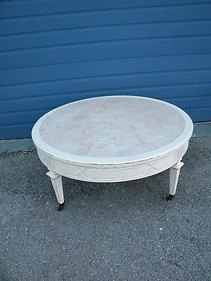 French Round Distressed Painted Coffee Table 6479 • $325