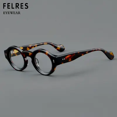 Acetate Round Retro Eyeglasses For Men Women Clear Lens Classic Glasses Frames  • $27.97