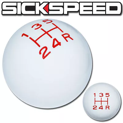 White/red Vintage Shift Knob 5 Speed Short Throw Shifter Selector 12x1.5 S04 • $22.85