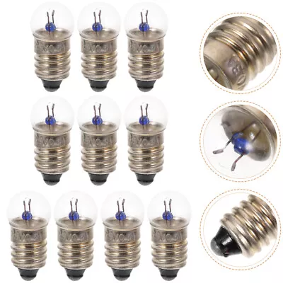 10pcs Mini Screw Base LED Light Bulbs E10 2.5V 0.3A Halloween Candles • $8.31