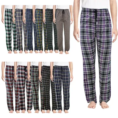 Mens Pyjama Bottoms Stripe Pant Cotton Woven Check Loungewear PJs Soft Nightwear • £6.99