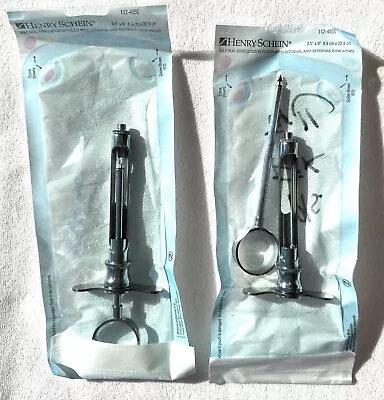 Dental Aspirating Syringe 1.8ml Lot Of 2 Sterile Metal Dental Medical • $20