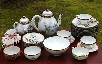 Japanese Porcelain Teapot Cups Saucers And Plates Set • £58