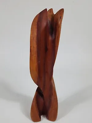 MCM Hand Carved Wood Abstract Sculpture 10  Tall • $99