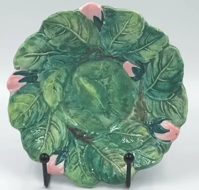 Handmade In Italy For The Walter Hatches Inc Green Leaves 6  Replacement Plate • $8