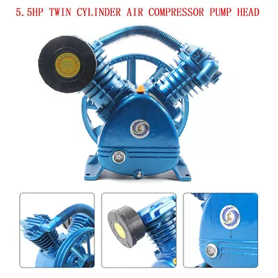 V-Style 5HP 2-Cylinder Air Compressor Pump Motor Head 175 PSI Double Stage • $198.56