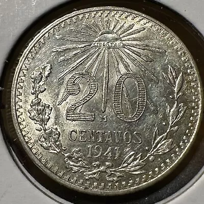 1941 Mexico Silver 20 Centavos  FREE SHIPPING  X4 • $8.49