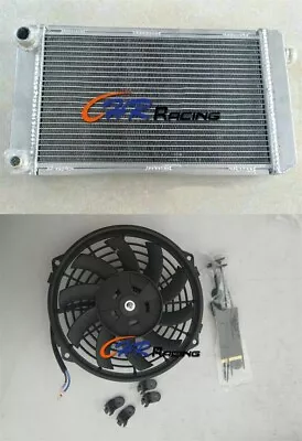 2 Row Aluminum Radiator +Fan For 1974-1980 MG MIDGET 1500 1975 1976 1978 MT • $157