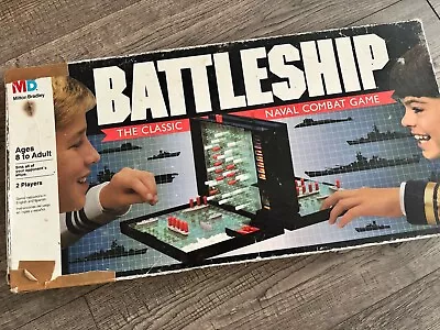 BATTLESHIP Vintage 1990 Classic Naval Combat Board Game Milton Bradley • $4.99