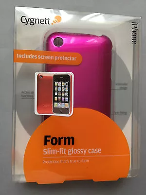 CYGNETT FORM SLIM-FIT GLOSSY PLASTIC BACK CASE / COVER FOR APPLE IPHONE 3 3GS  • £1.39