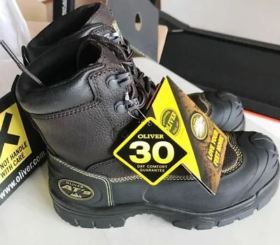 Oliver Men's Work Boots AT's 65390 Steel Toe Cap Safety - Size 6.5 • $99.99