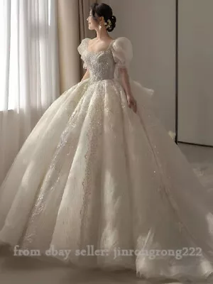 French Wedding Dress Senior Texture Large Size Train Wedding Dress • $118.85