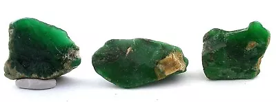 82.2 Gram 3 Rare Translucent Variscite Spiderweb Gemstone Cabochon Rough VR22 • $204.99