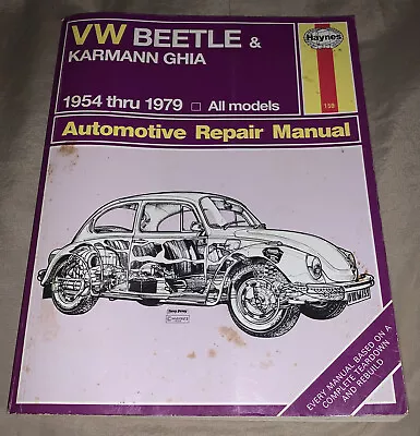 VW Beetle & Karmann Ghia 1954-79 Haynes Auto Repair Manual #159 • $13.29