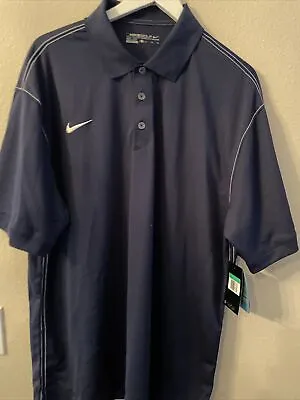 Nike Golf DRI-FiT Large Polo Shirt 443119-010 Embroidered Logo Navy Blue XL • $24.99