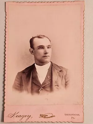 Antique Cabinet Card- Man W. A. Keagey Studio Shenandoah PA • $9.95