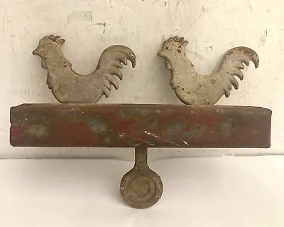 Antique Circus Arcade Shooting Gallery Target Cast Iron ROOSTERS • $275