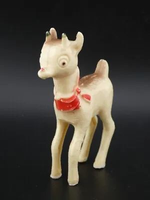 Vintage 1950s Christmas Bradford Rudolph Reindeer Plastic Ornament USA 3-1/2  • $12